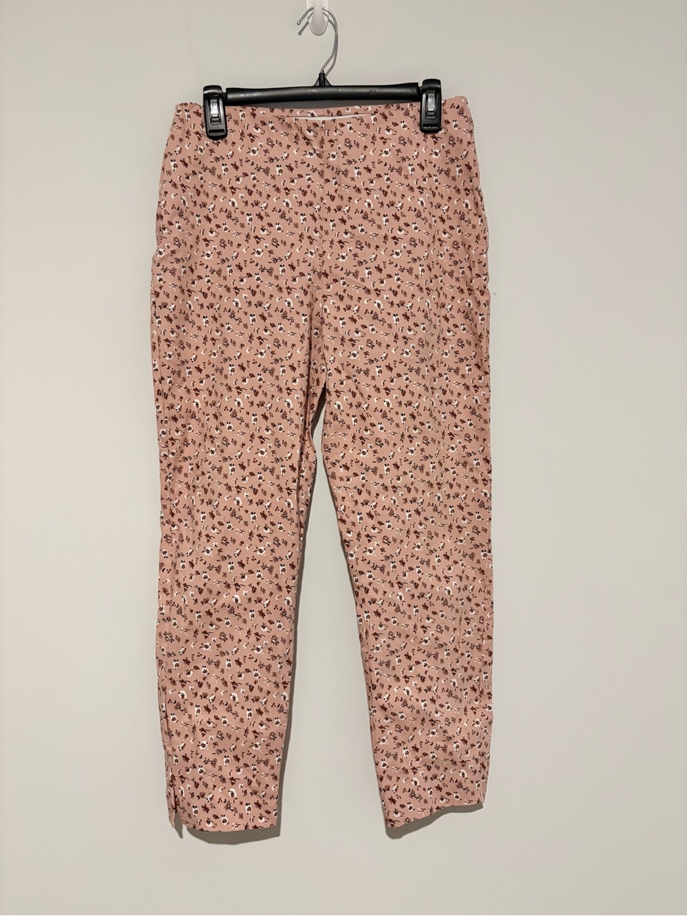 Jules & Leopold pull on Dress Pants Floral Soft Comfort Casual pink medium
